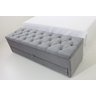 Puf Baú (sapateiro) com Gaveta Tamanho Queen 160x50x45cm Cor Cinza - Alta Qualidade - 1