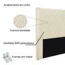 Ver imagem 4 de Cabeceira Queen 160cm Linho Esmeralda Branco