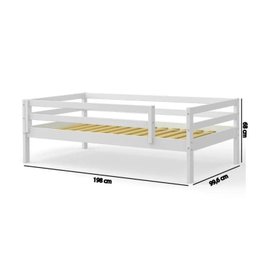 Cama Solteiro Infantil Grade Madeira Maciça Meninos Casatema MadeiraOriginals - 5