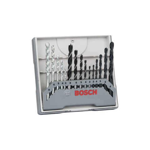 Jogo de Broca Bosch P/concreto Madeira Metal C/15pcs 2607017038000