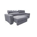Ver mais imagens de Sofá Retrátil e Reclinável 3,15m Molas Ensacadas Cama inBox Style Thermo Gel Linho Cinza Escuro