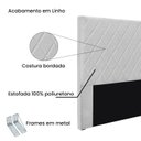 Ver imagem 4 de Cabeceira Queen 160cm Linho Rústico Esmeralda Cinza