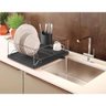 Escorredor de Louças com Calha Escorre Água Porta Talheres - 3