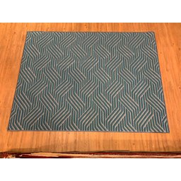 Tapete Sala Moderno Geometrico Azulejo 150X200 Cm Azul Claro - 2