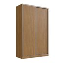 Ver imagem 1 de Guarda-Roupa Solteiro 2 Portas de Correr 3 Gavetas MDF 235x147cm Elara Marrom Freijó Natura