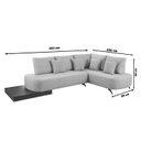 Ver imagem 3 de Sofá de Canto 4 Lugares com Almofadas Decorativas Paris 2320 