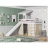 Cama Infantil Escorregador Prime Alta II Telhado II e Tenda Casatema MadeiraOriginals - 1