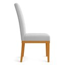 Ver imagem 4 de Cadeira de Jantar Mavie Estofada para Sala de Jantar Sofisticado Linhas Horizontais - Veludo Cinza