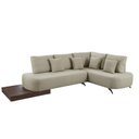 Ver imagem 2 de Sofá de Canto 4 Lugares com Almofadas Decorativas Paris 2321 Bege Creme