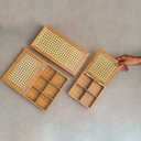 Ver imagem 5 de Caixa Porta Chá Sache em Bambu C/tampa Palhinha 6 Divisórias