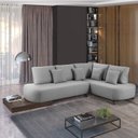 Ver imagem 1 de Sofá de Canto 4 Lugares com Almofadas Decorativas Paris 2323 Cinza Escuro