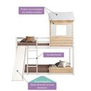 Ver imagem 4 de Quarto Completo Montessoriano Club House Wood c/Beliche e Escorregador Casatema MadeiraOriginals