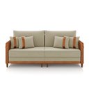 Ver imagem 5 de Sofá 2 Lugares Living 172cm Pé Madeira Valença Nozes/veludo Bege K01 - D'Rossi