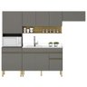 Armário de Cozinha 5 peças Balcão com Pia 150cm Lina20 K02 Gris/Freijó - Mpozenato - 1