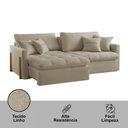 Ver imagem 5 de Sofá Cama Retrátil e Reclinável Lisboa 220cm Braço 10cm Meu Sofá Online
