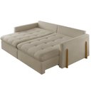 Ver imagem 3 de Sofá Cama Retrátil e Reclinável Lisboa 220cm Braço 10cm Meu Sofá Online