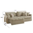 Ver imagem 2 de Sofá Cama Retrátil e Reclinável Lisboa 220cm Braço 10cm Meu Sofá Online