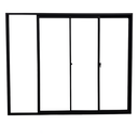 Ver imagem 2 de Vitrô 2 Folhas de Correr Aluminio Preto 1,00x1,50