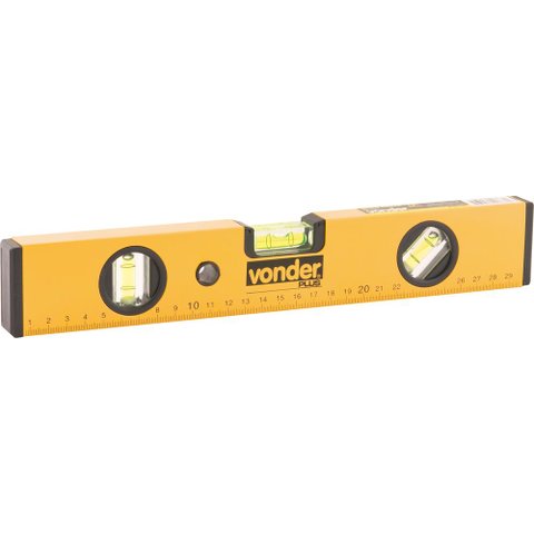 Nível alumínio 12" 3 bolhas - Vonder Plus