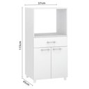 Ver imagem 4 de Balcão de Cozinha para Forno 2 Portas 1 Gaveta 57cm Branco - Fellicci