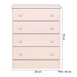 Quarto Infantil Doce Sonho Completo Rosa - Q Move - 3