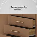 Ver imagem 6 de Guarda Roupa Solteiro 4 Portas 3 Gavetas Espanha - Nature/camarim