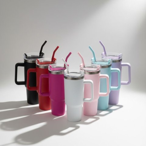 Copo Térmico Ms-971 1200ml com Canudo:Variado