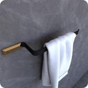 Ver imagem 1 de Suporte Porta Toalha De Rosto Parede Preto E Gold Empire