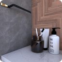 Ver imagem 3 de Suporte Porta Toalha De Rosto Parede Preto E Gold Empire