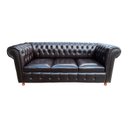 Ver imagem 2 de Sofá Capitonê Chesterfield Luiz Xv 2.30m Courano Café - Barbearia - Escritório - Sala de Estar - Cas