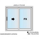 Ver imagem 3 de Janela de Alumínio 02 Folhas com Basc Branca - 100x120