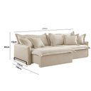 Ver imagem 2 de Sofá Cama 270 Cm Braço 15 Cm Leona Retrátil e Reclinável Meu Sofá Online