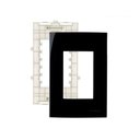 Ver imagem 1 de Placa com Suporte Margirius Sleek 4x2 para 3 Módulos Horizontais Preto Ebony