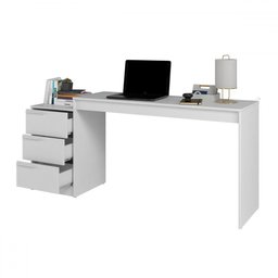 Mesa Escrivaninha 3 Gavetas Branco - Brv - 3