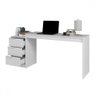 Mesa Escrivaninha 3 Gavetas Branco - Brv - 3