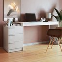 Ver imagem 1 de Mesa Escrivaninha 3 Gavetas Branco - Brv