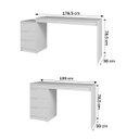 Ver imagem 3 de Mesa Escrivaninha 3 Gavetas Branco - Brv