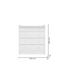 Ver imagem 4 de Berço Simples com Colchão Probel e Cômoda 2523 para Quarto de Bebê Infantil Doce Sonho Branco Qmovi