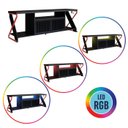Ver imagem 5 de Rack Industrial 160cm Tv 60 com Led P1033 Vermelho Preto Pp Milani Store