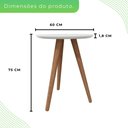Ver imagem 3 de Mesa Lateral 100% MDF 60cm Esmeralda Athenas Branco