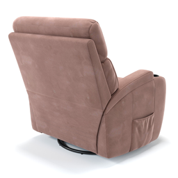Poltrona do Papai Reclinável em Tecido Suede Cor Rosa Elétrica com Massagem - Modelo Imperial - 3
