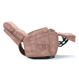 Poltrona do Papai Reclinável em Tecido Suede Cor Rosa Elétrica com Massagem - Modelo Imperial - 5