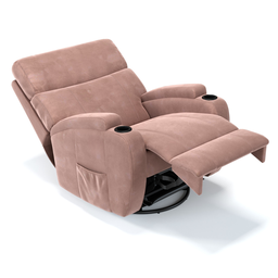 Poltrona do Papai Reclinável em Tecido Suede Cor Rosa Elétrica com Massagem - Modelo Imperial - 6