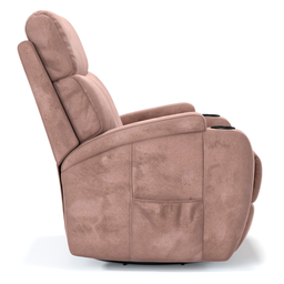 Poltrona do Papai Reclinável em Tecido Suede Cor Rosa Elétrica com Massagem - Modelo Imperial - 4