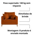 Ver imagem 5 de Poltrona Beny Base Fixa em Madeira Sala de Estar Veludo Terracota