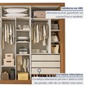 Ver imagem 5 de Guarda Roupa Casal Premium Ravena 242cm com Espelho 3 Portas 6 Gavetas Espresso Móveis