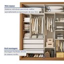 Ver mais imagens de Guarda Roupa Casal Premium Ravena 242cm com Espelho 3 Portas 6 Gavetas Yescasa Marrom/Carvalho