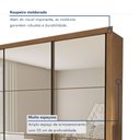 Ver imagem 3 de Guarda Roupa Casal Premium Ravena 242cm com Espelho 3 Portas 6 Gavetas Yescasa Marrom/Carvalho