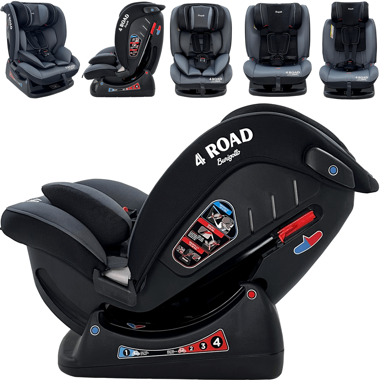 Cadeirinha para Carro Burigotto 4road Black Preta Rn a 36 Kg - 3