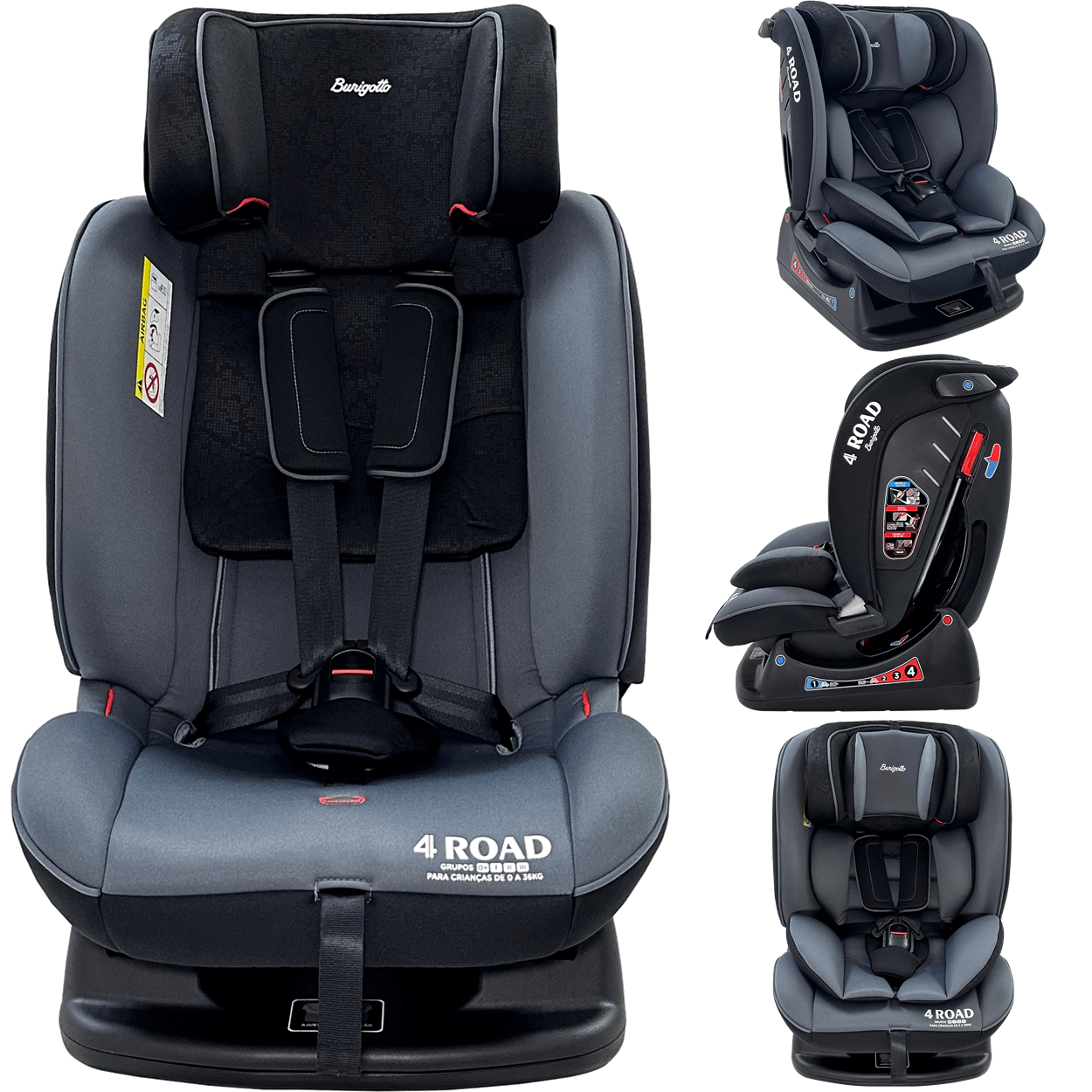 Cadeirinha para Carro Burigotto 4road Black Preta Rn a 36 Kg - 2